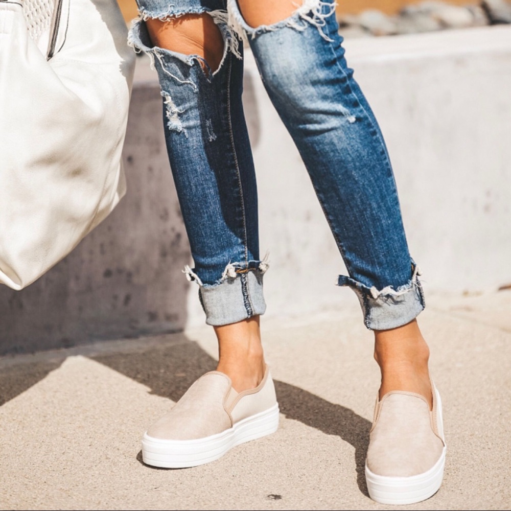 SIZE CLEARANCE-FIRM‼️Peyton Slip on Sneakers-Taupe - Picture 6 of 8